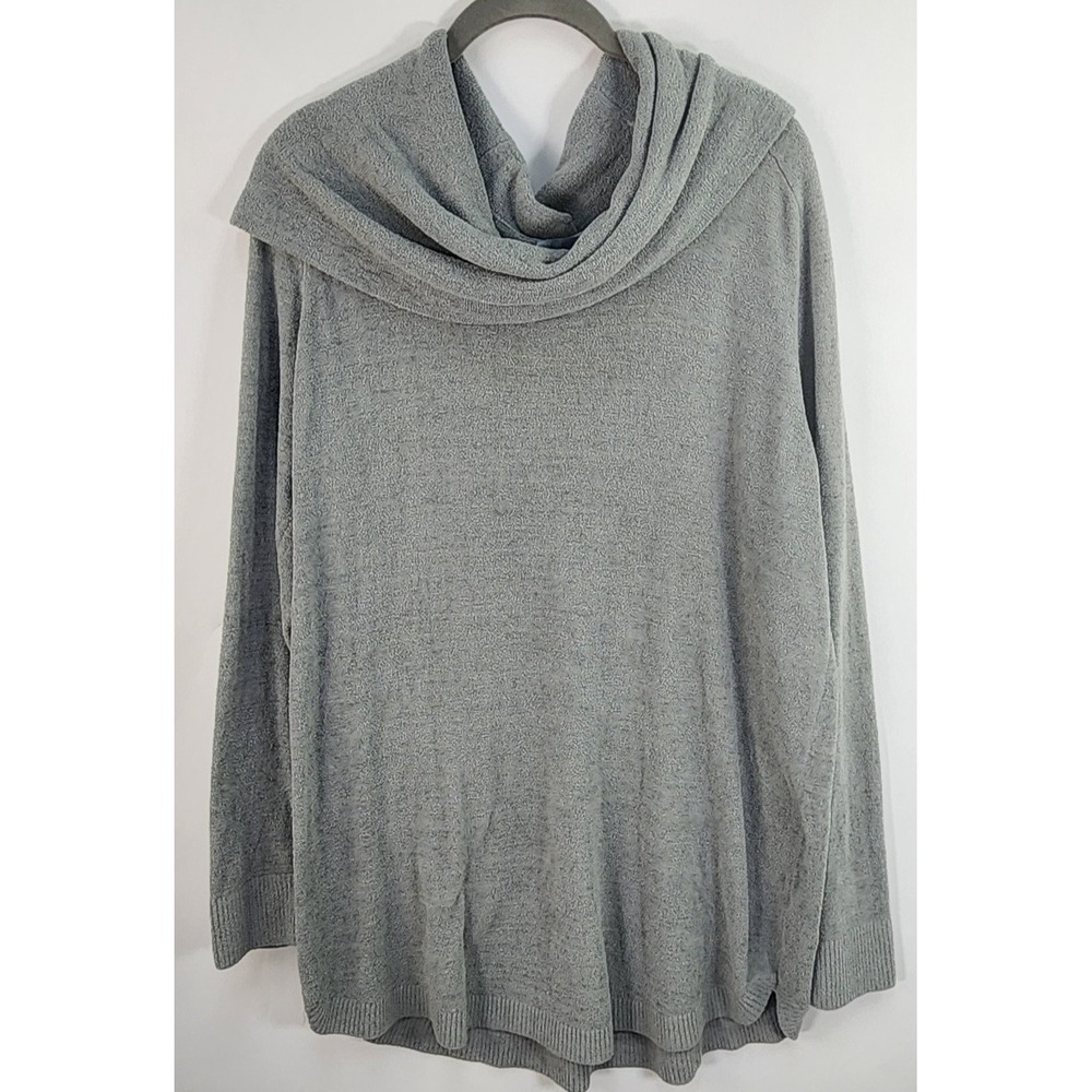 Barefoot Dreams CozyChic Ultra Lite Cowl Neck Tunic Women's XL Heather Gray